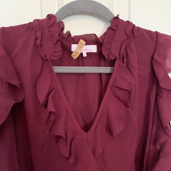 Perfect condition maroon Parker blouse! - Picture 2 of 5